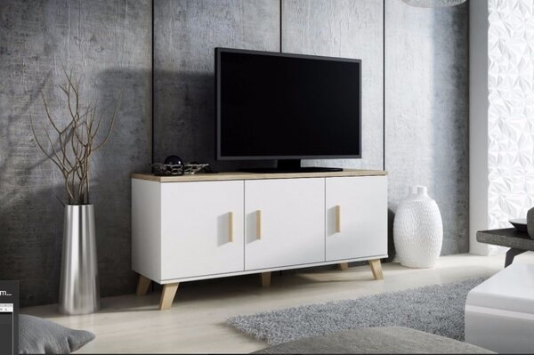 HALMAR TV stolík Lotta I 150 cm dub sonoma/biely