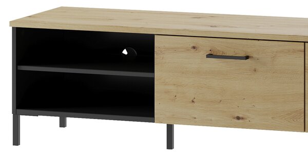 Szynaka TV stolík Lucas II 25 155 cm dub Artisan/čierny