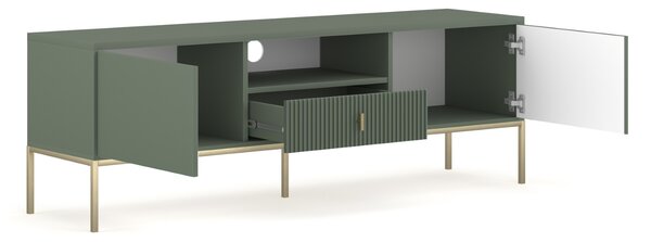 Vivaldi TV stolík Maggiore 154,5 cm zelená/zlatá