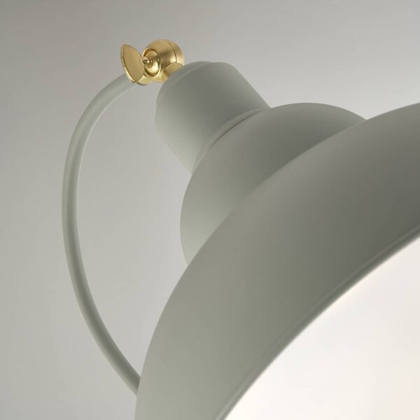 Searchlight Stojacia lampa Yosra, taupe, kov, 166 cm, E27, Krémová / jantárovo žltá, Obývacia izba / jedáleň, kov, Moderný, Oblúková stojaca lampa