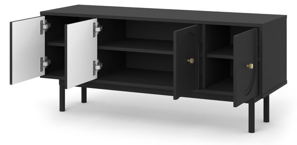 Vivaldi TV stolík Mazoma 154 cm čierny/zlatý