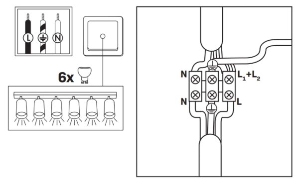 Kúpeľňové bodové svietidlo TURYN 6xGU10/10W/230V IP44 biela