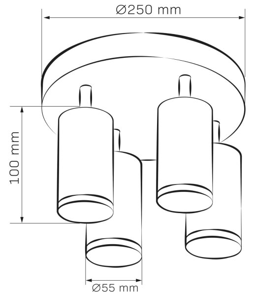 Kúpeľňové bodové svietidlo TURYN 4xGU10/10W/230V IP44 biela