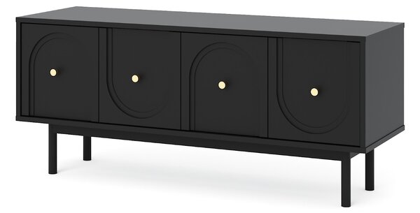 Vivaldi TV stolík Mazoma 154 cm čierny/zlatý
