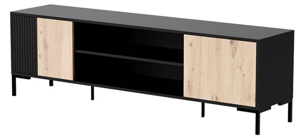 HALMAR TV stolík Merci 180 cm čierny/dub artisan