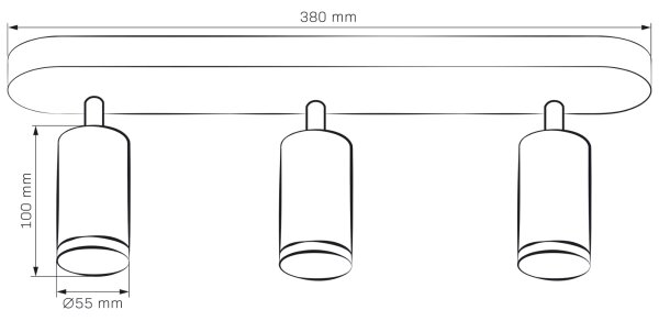 Kúpeľňové bodové svietidlo TURYN 3xGU10/10W/230V IP44 biela