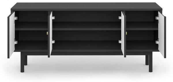 Vivaldi TV stolík Mazoma 154 cm čierny/zlatý