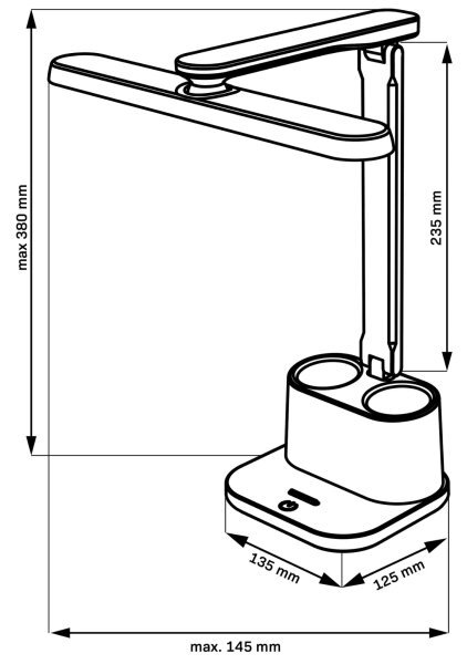 LED Stmievateľná dotyková stolná lampa BARI LED/6W/230V čierna
