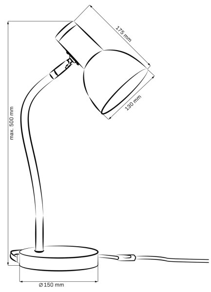 Stolná lampa MIMI 1xE27/10W/230V modrá