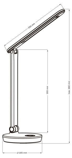 LED RGBW Stmievateľná dotyková stolná lampa NEPTUN LED/7W/230V biela