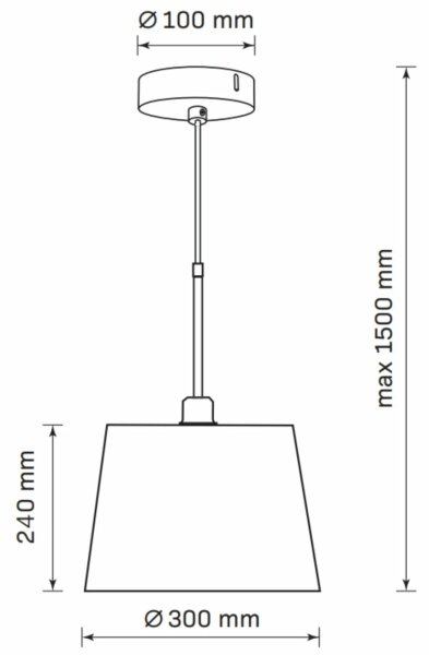 Luster na lanku ELENA 1xE27/20W/230V čierna