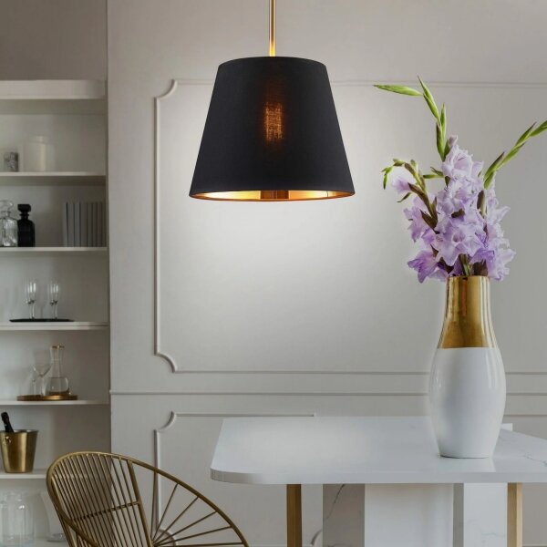 Luster na lanku ELENA 1xE27/20W/230V čierna