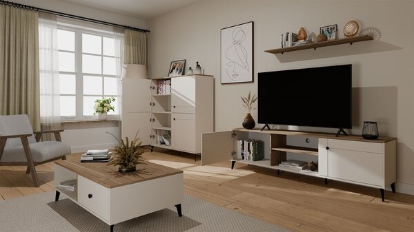 TP Living TV stolík Point 183 cm dub Castello/kašmírová