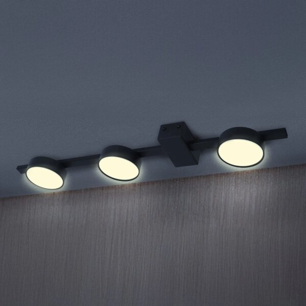 LED Stropné svietidlo JOY 3xGX53/6W/230V čierna
