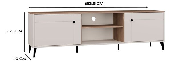 TP Living TV stolík Point 183 cm dub Castello/kašmírová