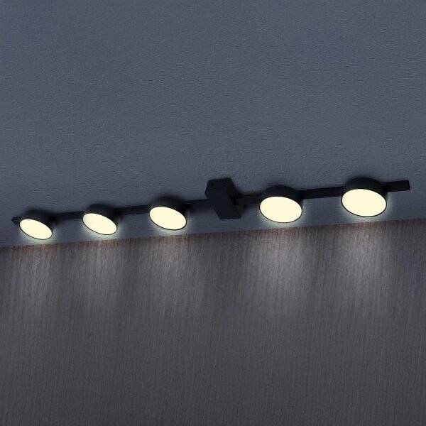 LED Stropné svietidlo JOY 5xGX53/6W/230V čierna