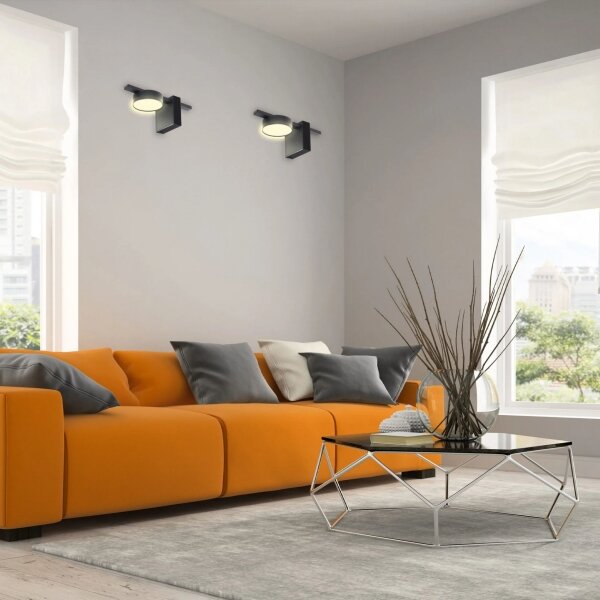 LED Nástenné svietidlo JOY 1xGX53/6W/230V čierna