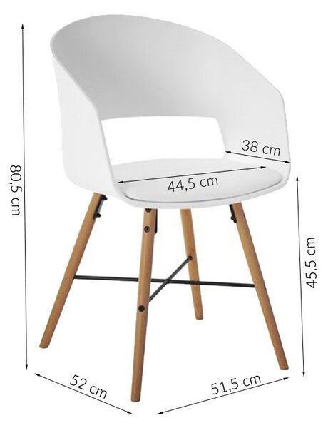 Actona Designová stolička Lena biela