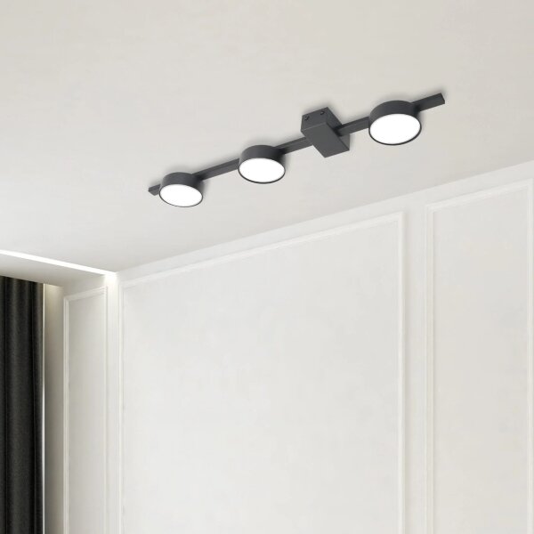 LED Stropné svietidlo JOY 3xGX53/6W/230V čierna
