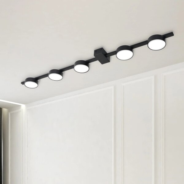 LED Stropné svietidlo JOY 5xGX53/6W/230V čierna