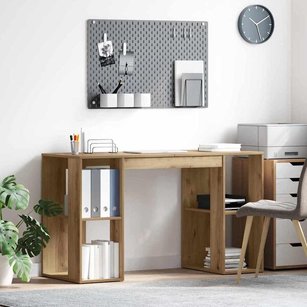 Maison Exclusive – písací stôl z drevovláknitej dosky s povrchovou úpravou imitujúcou artézanské dubové drevo, rozmer 130 x 50,5 x 75 cm