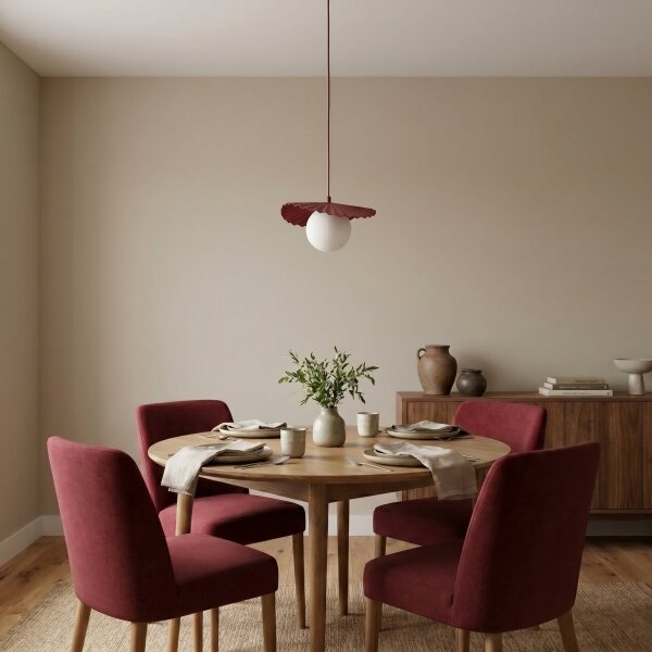 Závesný luster na lanku FLORA 1xG9/8W/230V červený