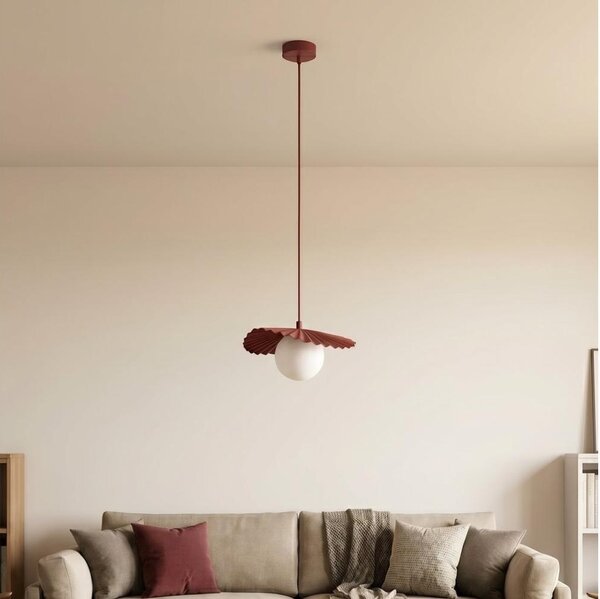 Závesný luster na lanku FLORA 1xG9/8W/230V červený