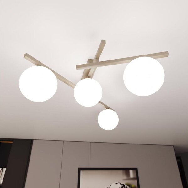 Stropné svietidlo SMART 4xE14/10W/230V béžová/biela
