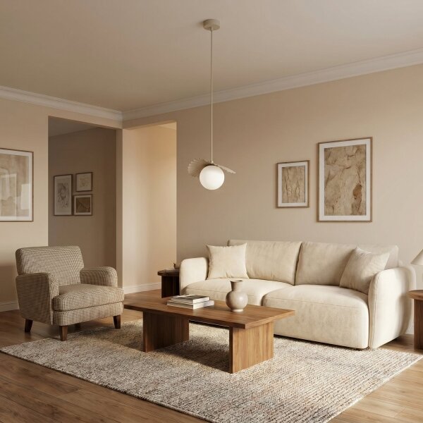 Luster na lanku FLORA 1xG9/8W/230V béžový