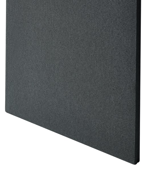 Paraván tmavosivý polyester oceľový rám 3 panely akustická skladacia zástena moderný štýl obývačka kancelária