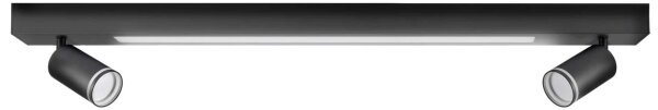 LED Stropné svietidlo PARIS LED/24W/230V + 2xGU10/10W čierna