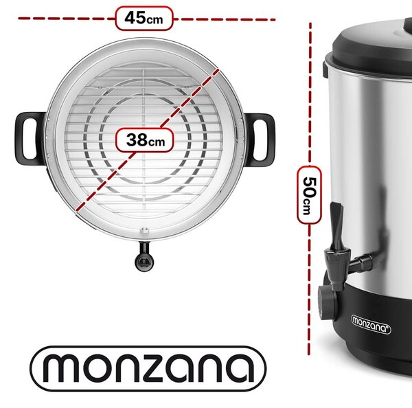 Monzana Varič na čaj/víno/punč DION, 28l, strieborná