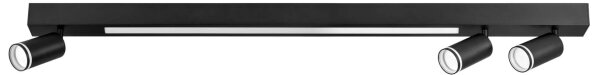 LED Stropné svietidlo PARIS LED/24W/230V + 3xGU10/10W čierna
