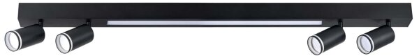 LED Stropné svietidlo PARIS LED/24W/230V + 4xGU10/10W čierna