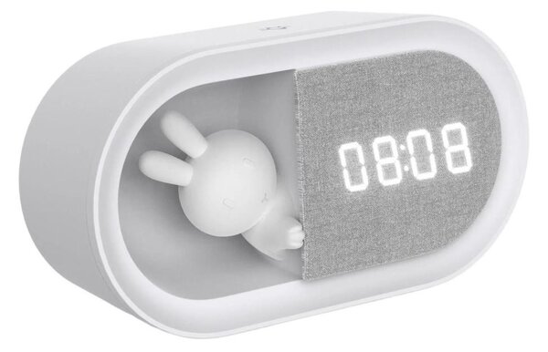 LED Stmievateľná nočná lampička s budíkom BUNNY LED/1,2W/5V 3000K