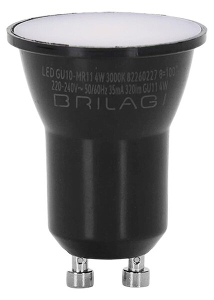 LED žiarovka MR11 GU10/4W/230V 3000K čierna - BRILAGI