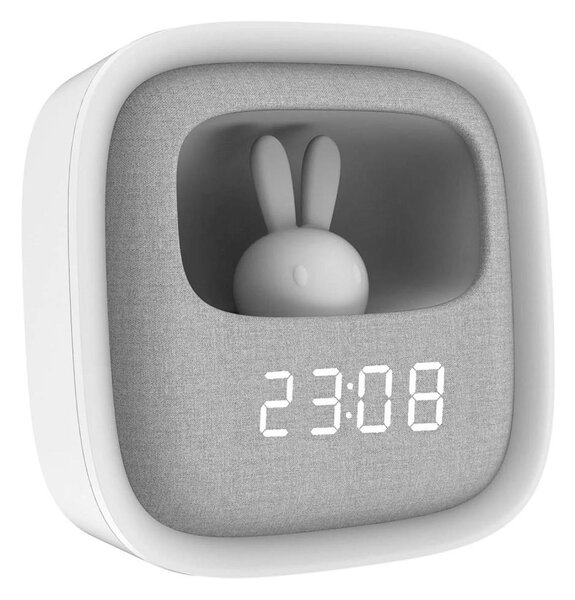 LED Stmievateľná nočná lampička s budíkom BUNNY LED/1,2W/5V 3000K