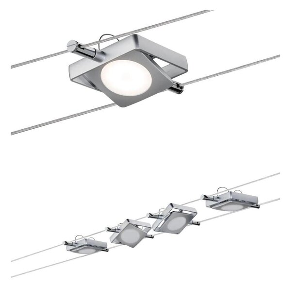 Paulmann 94107 - SADA 4xLED/4,3W Kompletný lanový systém MAC 230V