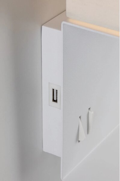 Paulmann 78913 - LED/2,5W + 1xE27/40W Nástenné svietidlo s USB MERANI 230V
