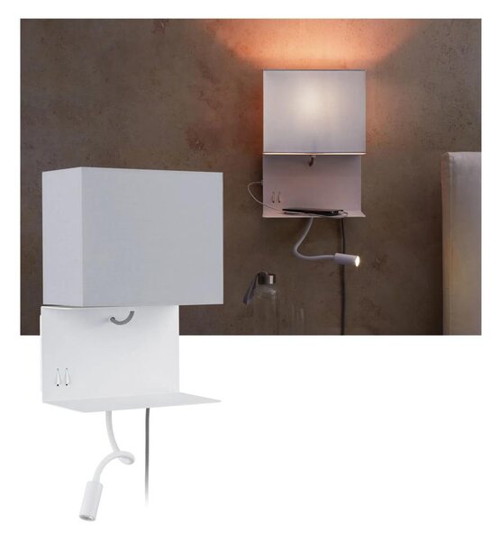 Paulmann 78913 - LED/2,5W + 1xE27/40W Nástenné svietidlo s USB MERANI 230V