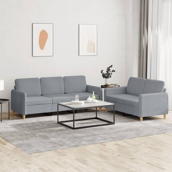 Maison Exclusive – 2-dielna sedacia súprava s vankúmi, svetlosivá látka