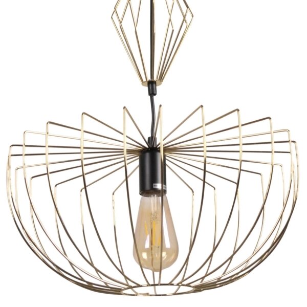 Luster na lanku JASMINA 1xE27/20W/230V pr. 40 cm zlatá