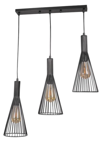 Luster na lanku TIANA 3xE27/20W/230V čierna