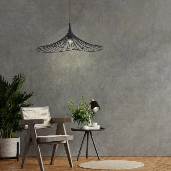 Luster na lanku ARIELLE 1xE27/20W/230V pr. 50 cm čierna