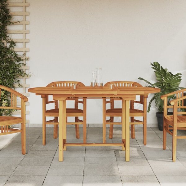 Maison Exclusive - Rozahovací záhradný stôl 110-160x80x75 cm Masívne teakové drevo