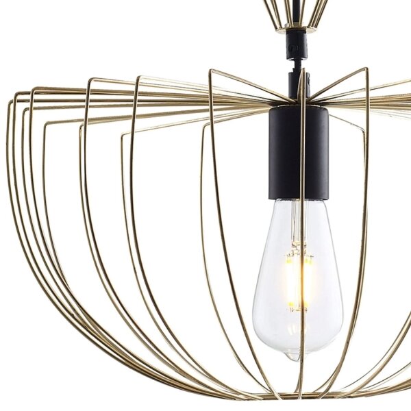 Luster na lanku JASMINA 1xE27/20W/230V pr. 40 cm zlatá