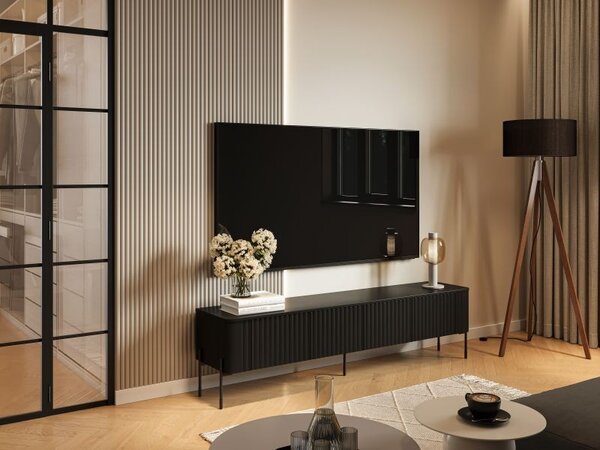 HALMAR TV stolík Vera 190 cm čierny