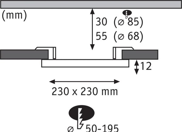 Paulmann 79967 - LED/16W IP44 stmievateľné kúpeľňové podhľadové svietidlo AREO 230V