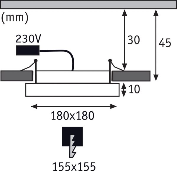 Paulmann 92939 - LED/11W IP44 stmievateľné kúpeľňové zapustené podhľadové svietidlo AREO 230V