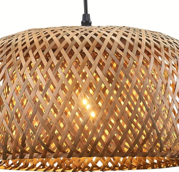 Luster na lanku KORFU 1xE27/20W/230V pr. 38 cm bambus